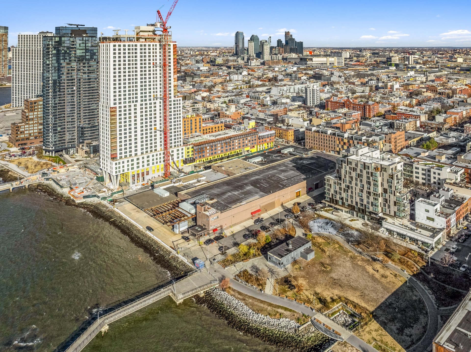 Brooklyn waterfront aerial